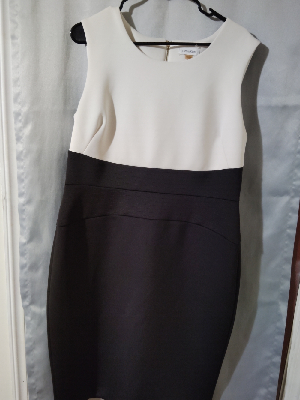 Calvin Klein Black and White Sheath Dress